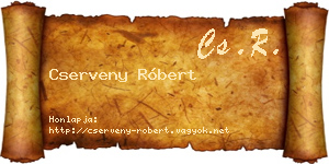 Cserveny Róbert névjegykártya