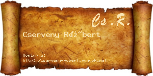 Cserveny Róbert névjegykártya